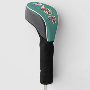 Couvre-club De Golf Pop multi photo moderne typographie enfant cadeau