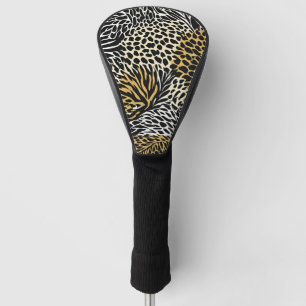 Couvre-club De Golf Poster de animal mixte Zebra Leopard Tiger Impress