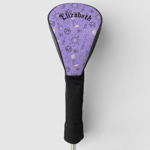 Couvre-club De Golf Potions de sorcière Alchimie violette Nom du Motif