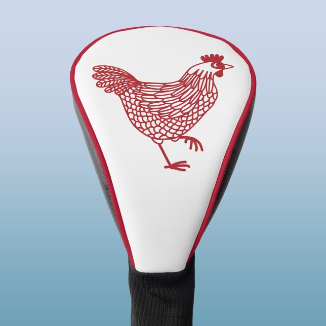 Couvre-club De Golf Poulets (Chicken hen poultry golf head cover)