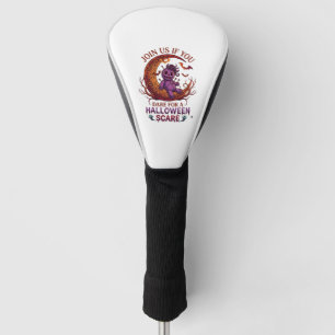 Couvre-club De Golf Poupée vaudou violette croissant Dare Halloween Sc