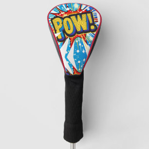 Couvre-club De Golf "POW !" explosif ! Couverture de tête de golf insp