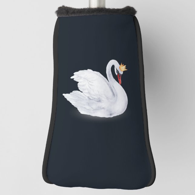 Couvre-club De Golf Princesse cygne noir et blanc (Tourné à 90°)