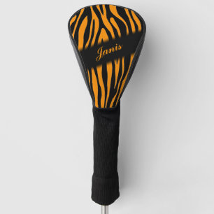 Couvre-club De Golf Princeton Orange Zebra Impression personnalisée