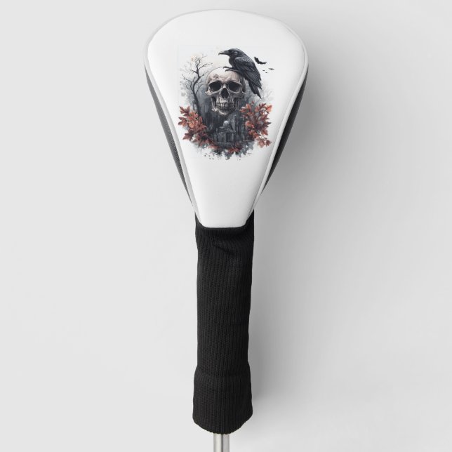 Couvre-club De Golf Prophétie du Crâne et du Corbeau (Devant)