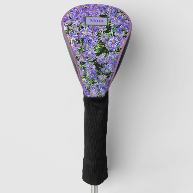 Couvre-club De Golf Purple Daisy Couverture personnalisée de la tête d (Devant)