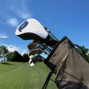 Couvre-club De Golf Quatrefoil bleu personnalisé