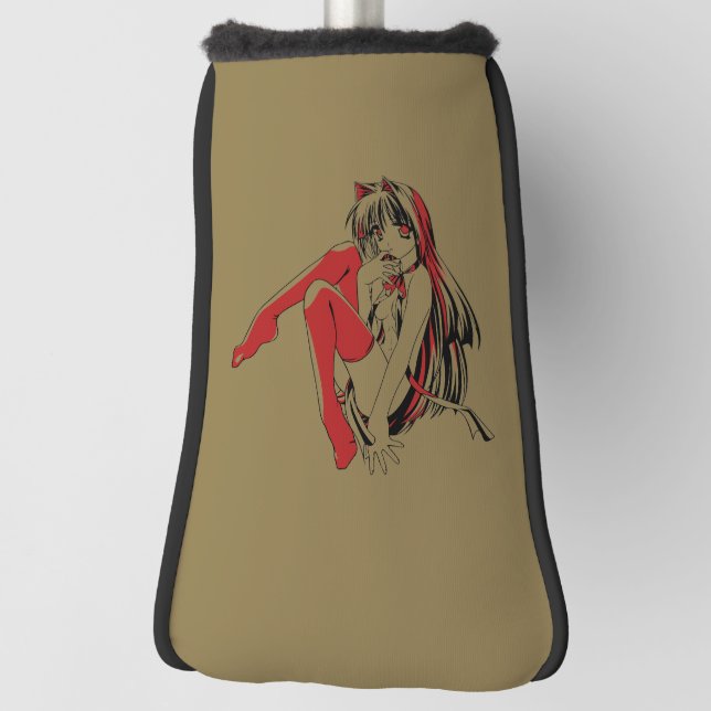 Couvre-club De Golf R & B Manga, Neko Catgirl Furry Loli Anime (Tourné à 90°)