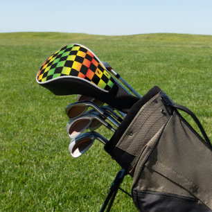 Couvre-club De Golf Rasta Ombre rouge jaune vert À damiers Monogramme