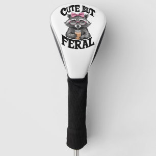 Couvre-club De Golf Raton laveur sauvage mais mignon avec des lunettes