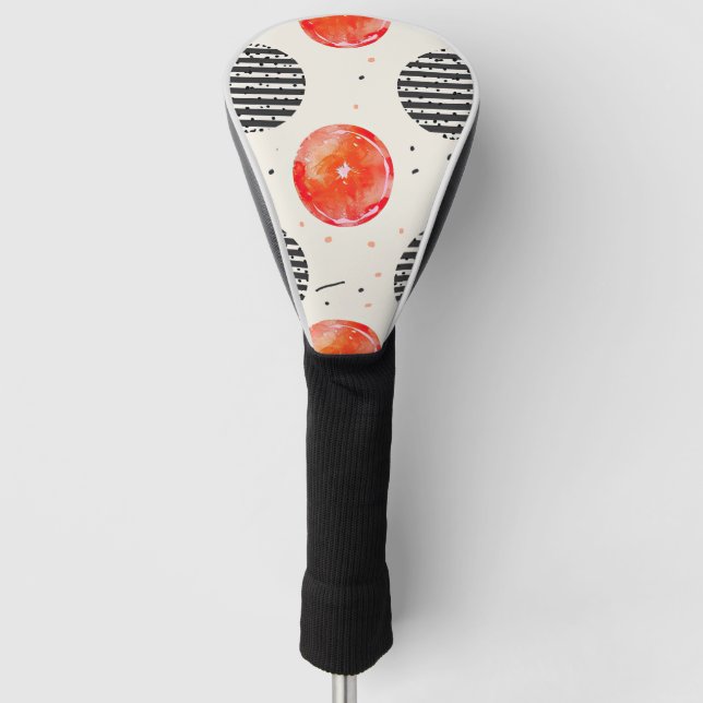 Couvre-club De Golf Rayures de tranche de citron bold (10) (Devant)