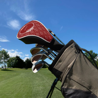 Couvre-club De Golf Red Elegant Damask Golf Head Cover
