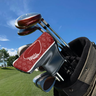 Couvre-club De Golf Red Elegant Damask Golf Head Cover