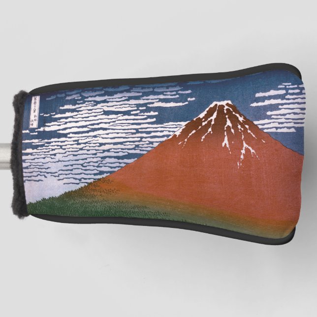 Couvre-club De Golf Red Fuji "Fujiyama" Volcano in Japanese Woodcut   (Devant)