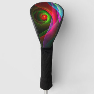Couvre-club De Golf Red Green Orange Modern Abstrait Art Motif #22