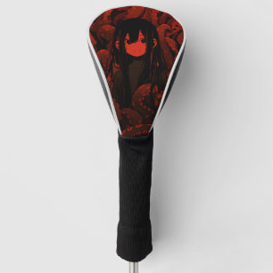 Couvre-club De Golf Red Tentacle Horror Anime Girl