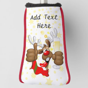 Couvre-club De Golf Reindeer Drunk Funny Caractère de Noël