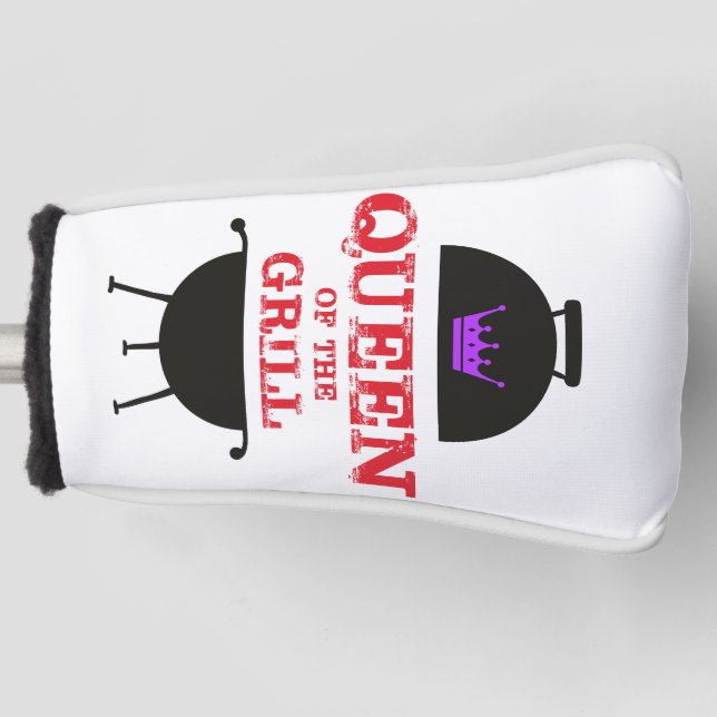 Couvre-club De Golf Reine Du Grill, Rouge Couronne Violet (Devant)