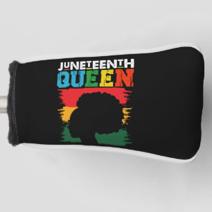 Couvre-club De Golf Reine Juneteenth Fille Afro Noire Mélanine
