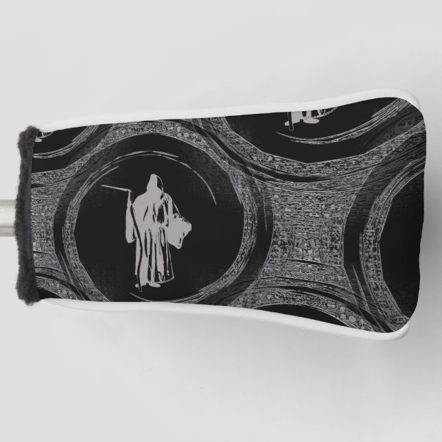 Couvre-club De Golf Remorque grise à carreaux (Devant)