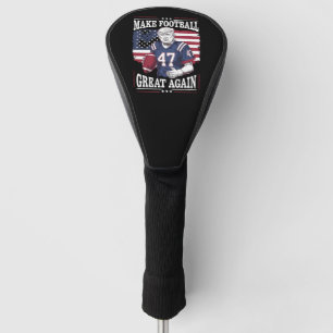 Couvre-club De Golf Rendre le football génial à nouveau drapeau vintag