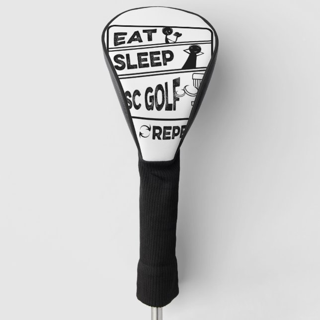 Couvre-club De Golf Répéter le sommeil du disque Golf (Devant)