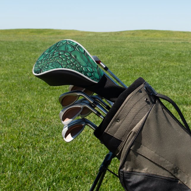 Couvre-club De Golf Reptilian Chic Emerald Design (In Situ)