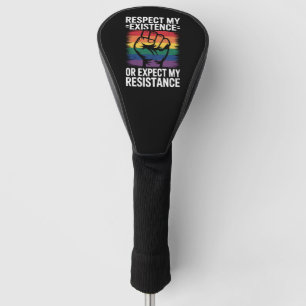 Couvre-club De Golf Respectez mon existence ou attendez ma résistance 