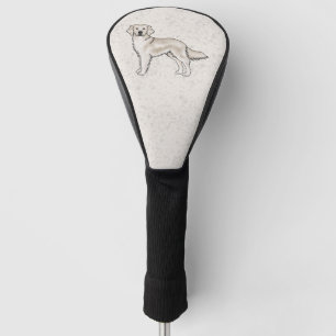 Couvre-club De Golf Rétreiver doré anglais crème Chien de dessin animé