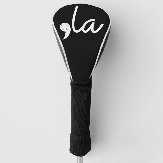 Couvre-club De Golf Retro Cat Comma La Kamala Harris Pour Président 24 (Devant)