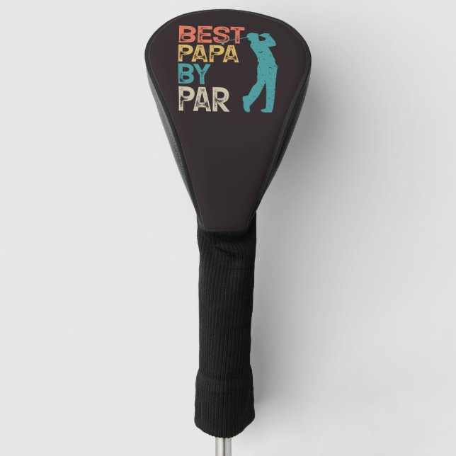 Couvre-club De Golf Retro Golfer - Best Papa By Par (Devant)