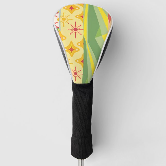 Couvre-club De Golf Retro Sunshine Patterns – Bold Colorful  (Devant)