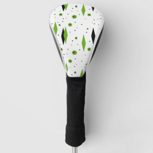 Couvre-club De Golf Rétros diamants verts et couverture de conducteur