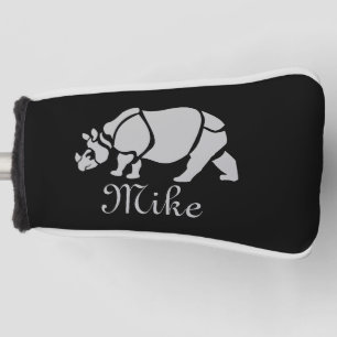 Couvre-club De Golf Rhinocéros des Grands Indiens Nom du rhinocéros