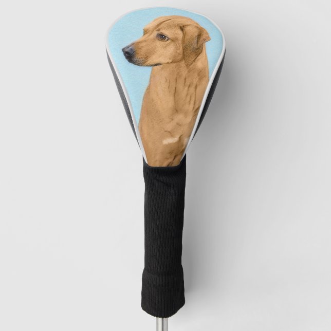 Couvre-club De Golf Rhodesian Ridgeback Painting - Art original du chi (Devant)