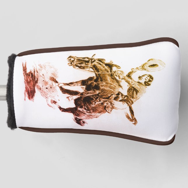 Couvre-club De Golf Rodeo Cowgirl (par C.M. Russell) (Devant)