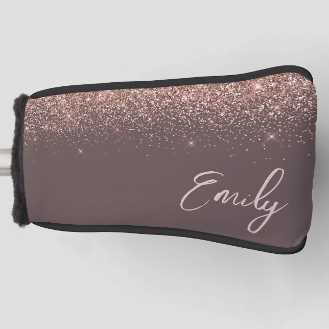 Couvre-club De Golf Rose en terre cuite or bleu Parties scintillant ro (Devant)