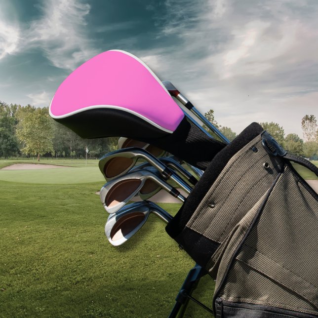 Couvre-club De Golf Rose Néon Uni | Classique (Créateur téléchargé)