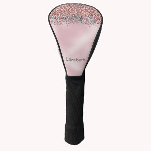 Couvre-club De Golf Rose Pâle Personnalisé Bijoux