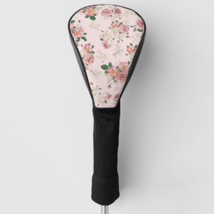 Couvre-club De Golf Rose sur rose Vintage floral