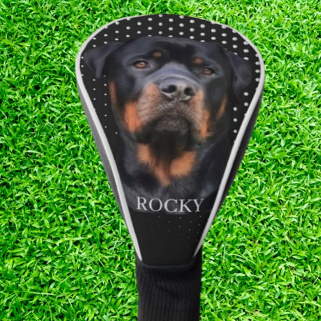 Couvre-club De Golf   Rottweiler White (Surprise a Rottweiler dad with a unique golf head cover. )