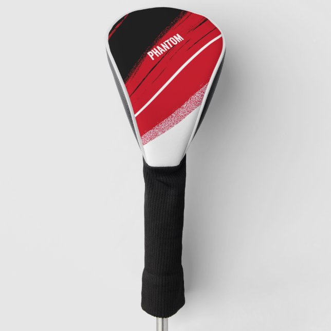Couvre-club De Golf Rouge et blanc (Devant)