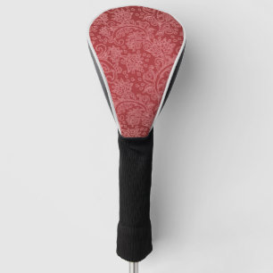Couvre-club De Golf Rouge Paisley Damassé Designer Floral Vintage Clas