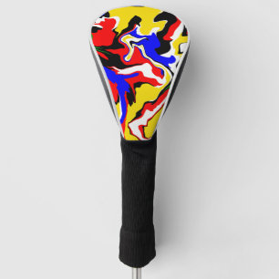 Couvre-club De Golf Rouges, jaunes, noirs, bleus et verts