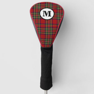 Couvre-club De Golf Royal Stewart Tartan Plaid Scottish Clan Monogram