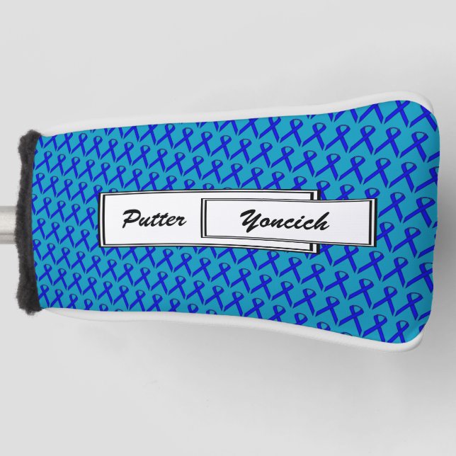 Couvre-club De Golf Ruban Blue Standard par Kenneth Yoncich (Devant)