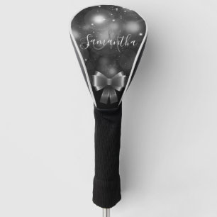 Couvre-club De Golf Ruban noir et blanc