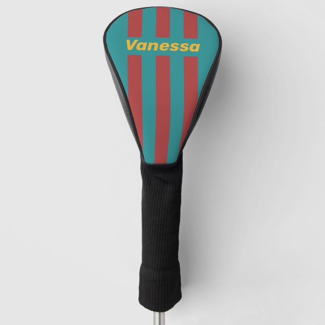 Couvre-club De Golf Ruby Reef Pin Stripes avec nom (Devant)