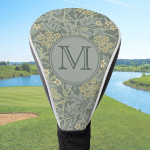 Couvre-club De Golf Sage Floral William Morris Custom Initial Ladies