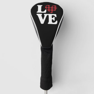 Couvre-club De Golf Saint-Valentin Cœur Carreaux Amour 